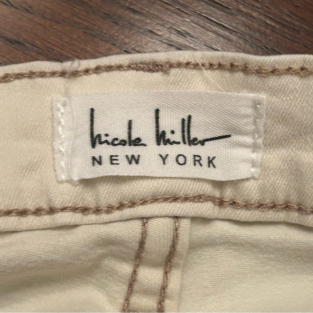 Nicole Miller Jeans Women’s Size 10 Cream Nomad Super High Rise Taper - Picture 4 of 6